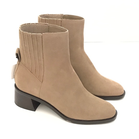 DOLCE VITA Linny H2O Suede Block Heel Pull On Ankle Boots Shoes Women’s Size 6 - Picture 1 of 16
